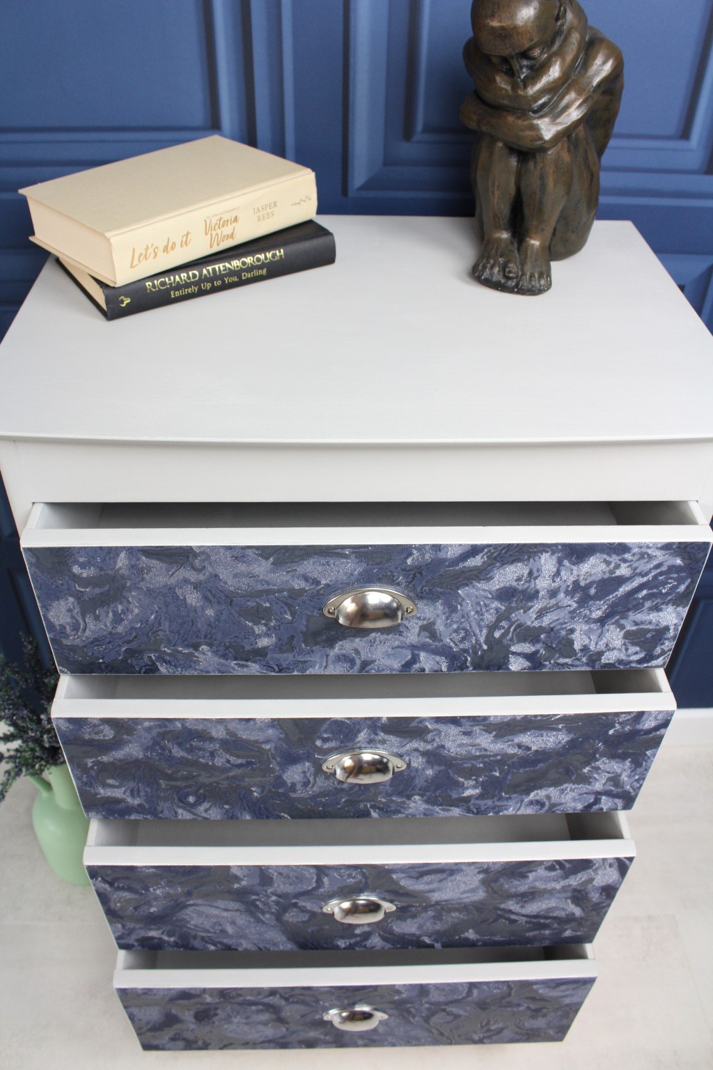 SOLD – Vintage Oak Vanity Chest of 4&nbsp;Drawers