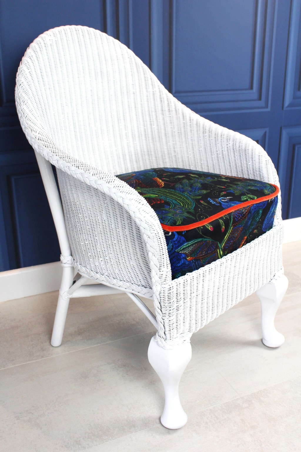 SOLD – Restored Vintage Lloyd Loom Wicker, Rattan Bedroom, Nursing&nbsp;Chair