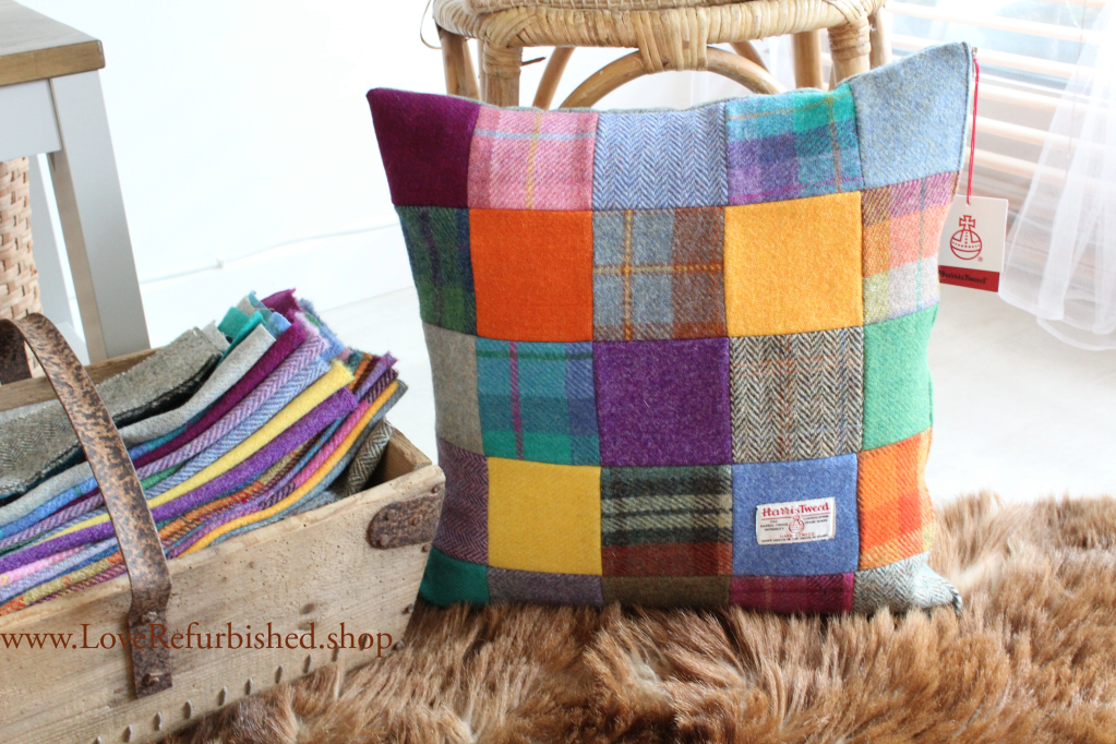 Harris Tweed® Patchwork Handmade Cushion